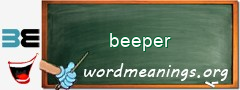 WordMeaning blackboard for beeper